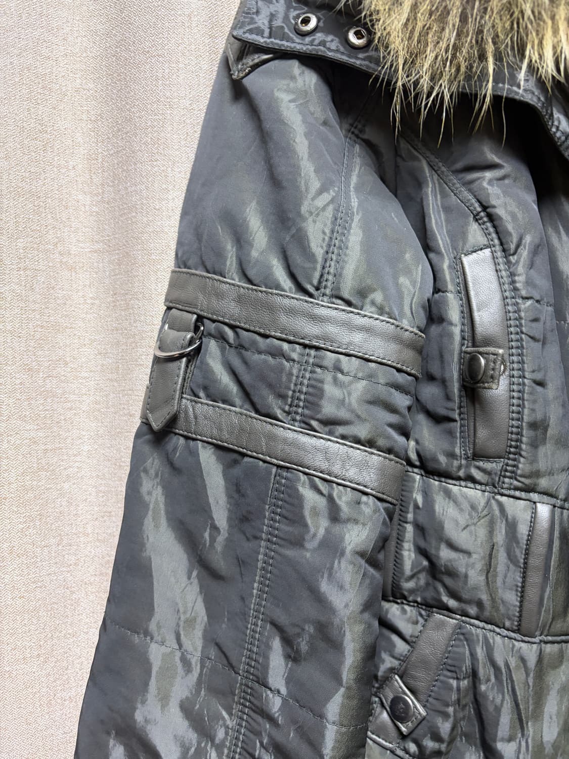 퍼 패딩 코트 상품이미지5