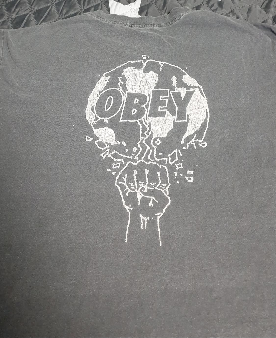 오베이 박스핏 피그먼트워싱 반팔티 그레이 (XL) 상품이미지3