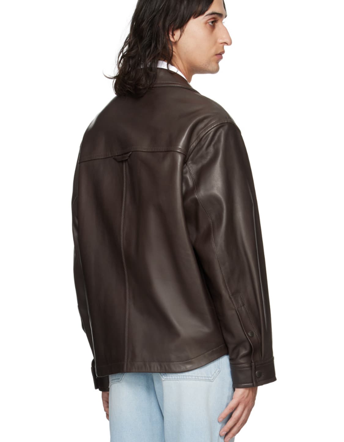 솔리드옴므 레더자켓(46, 브라운 ) 상품이미지3