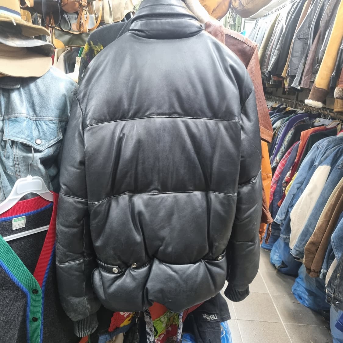 디스퀘어드2 블랙 가죽 패딩 상품이미지2