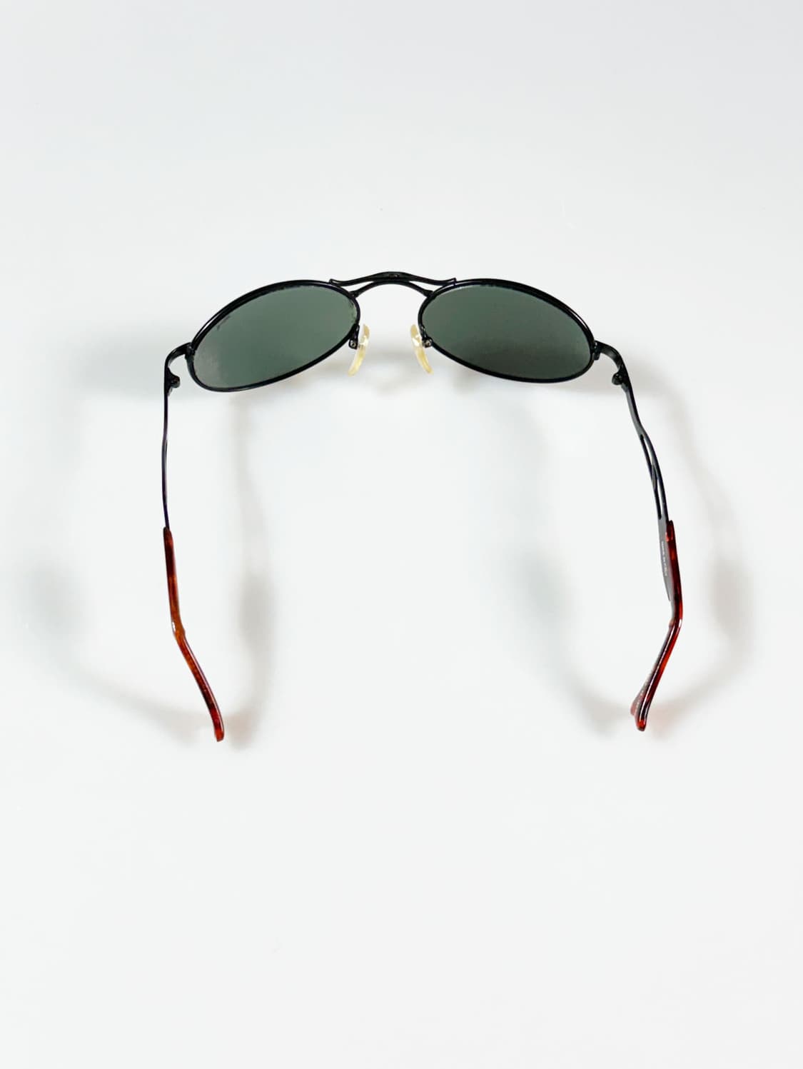 90s PUMA 블랙 슬림 오벌 더블 브릿지 빈티지 선글라스 상품이미지5