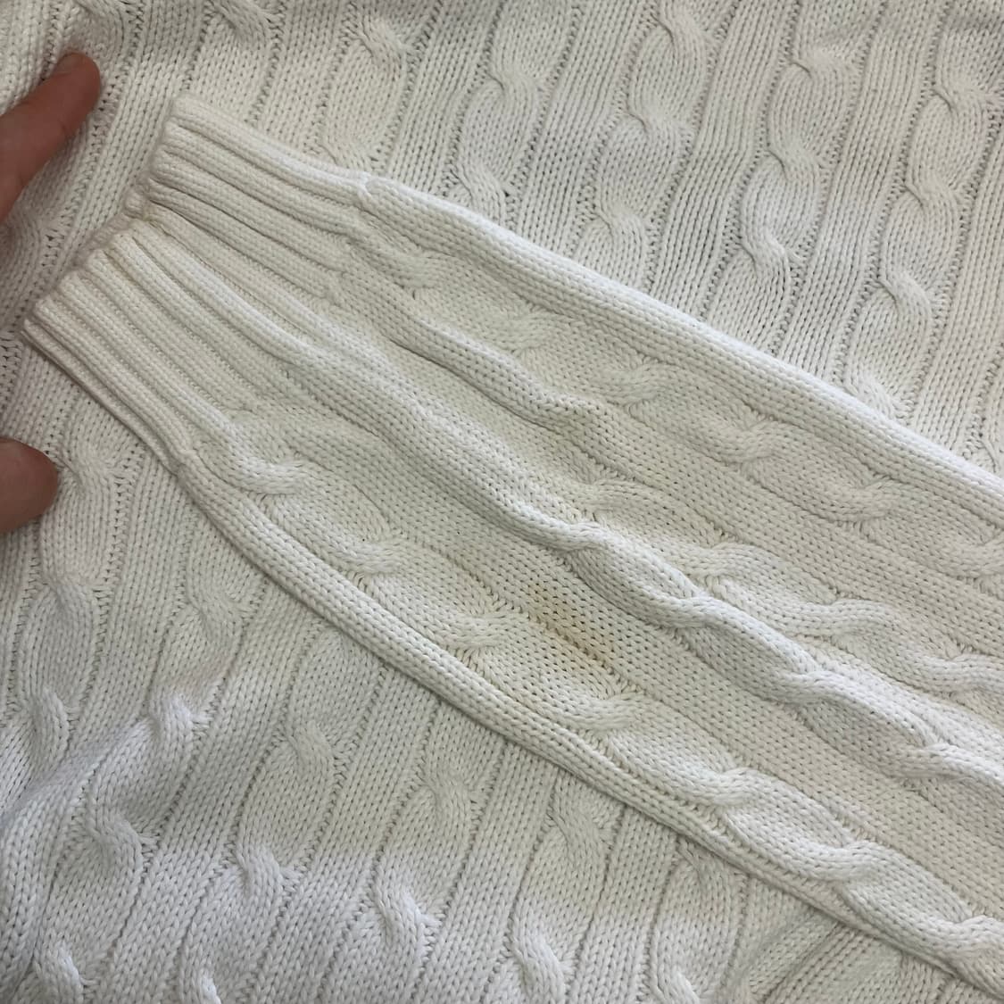 60 폴로 브이넥 니트 화이트 상품이미지8