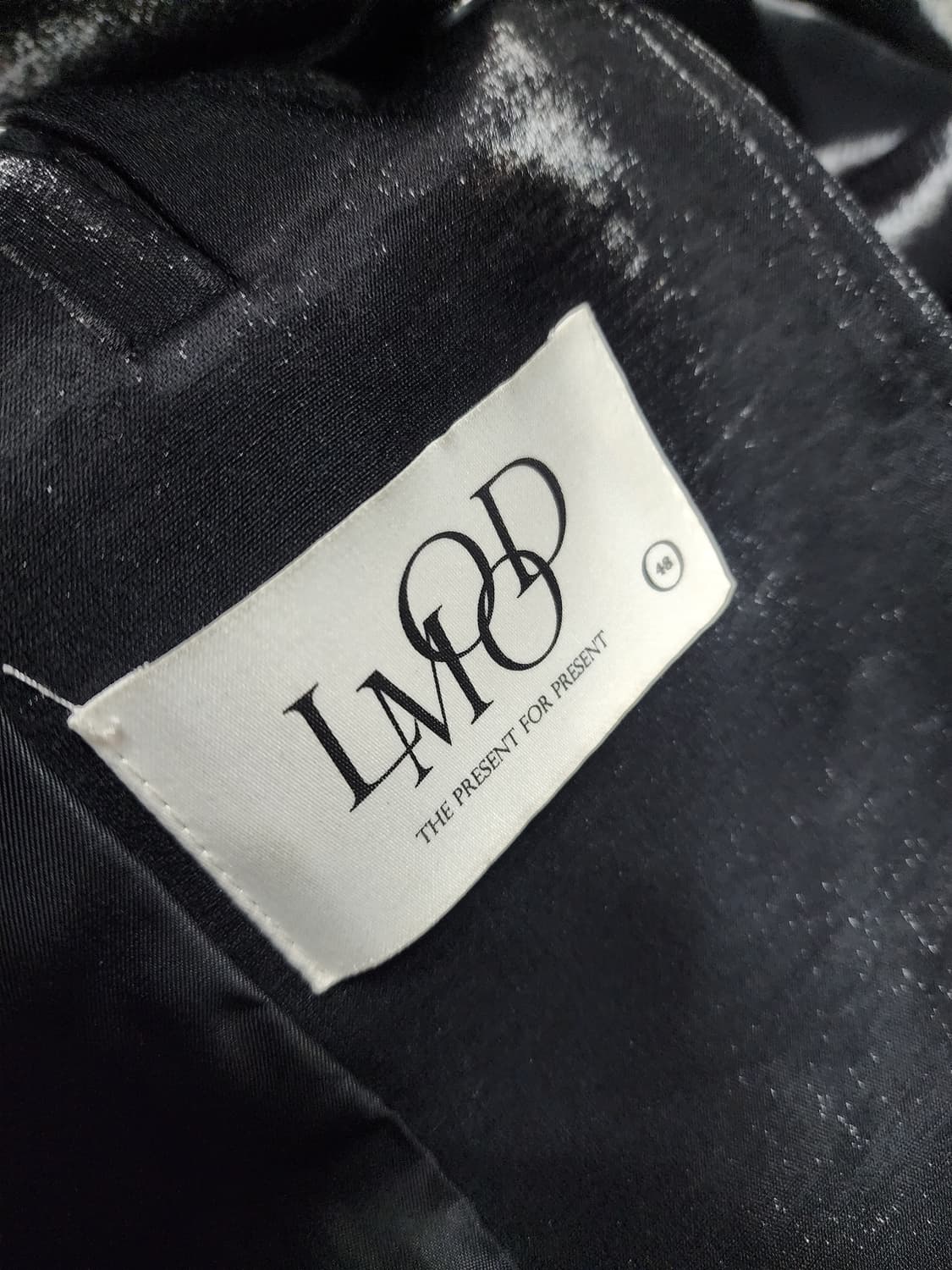 엘무드 블랙 라인 배색 숏 블루종  48사이즈  상품이미지2