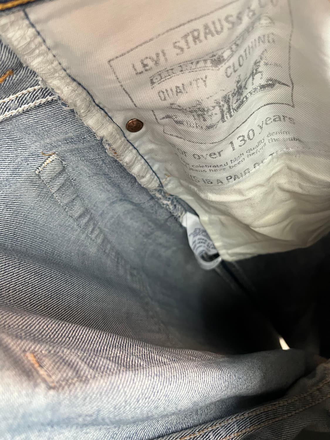 Levis 516 워싱 데님 부츠컷 연청바지 W34 상품이미지6
