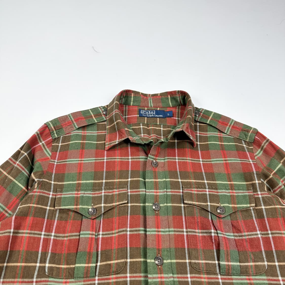 폴로 랄프로렌 클래식 웨스턴 플란넬 체크셔츠 L 상품이미지2