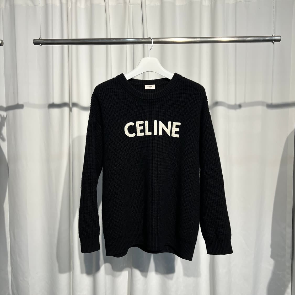 (오버핏xs) 셀린느 리브드 울 니트 오버핏 상품이미지1