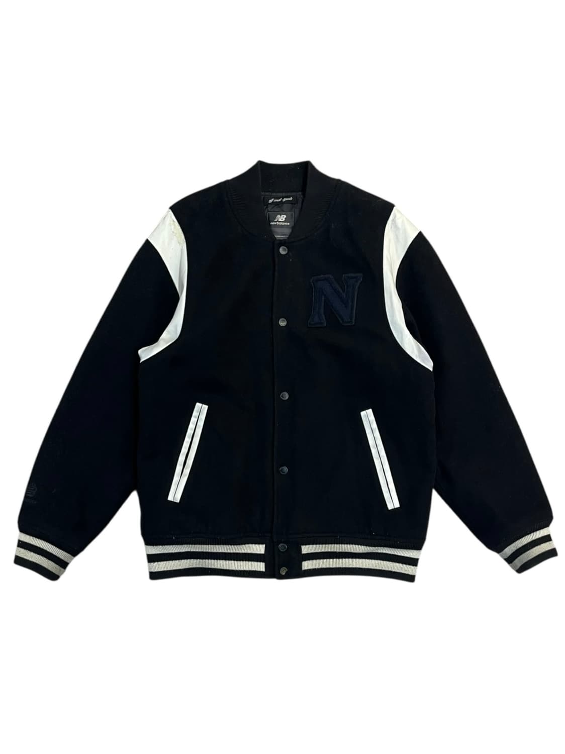 뉴발란스 울 바시티자켓 블랙 95(M) #csz2140 상품이미지3