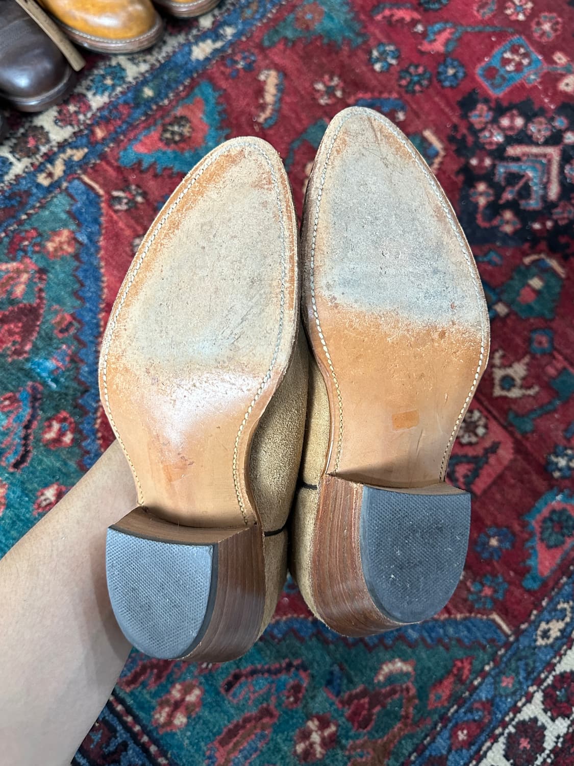 90s USA Made FRYE 러프아웃 스웨이드 카우보이 웨스턴 부츠 상품이미지8