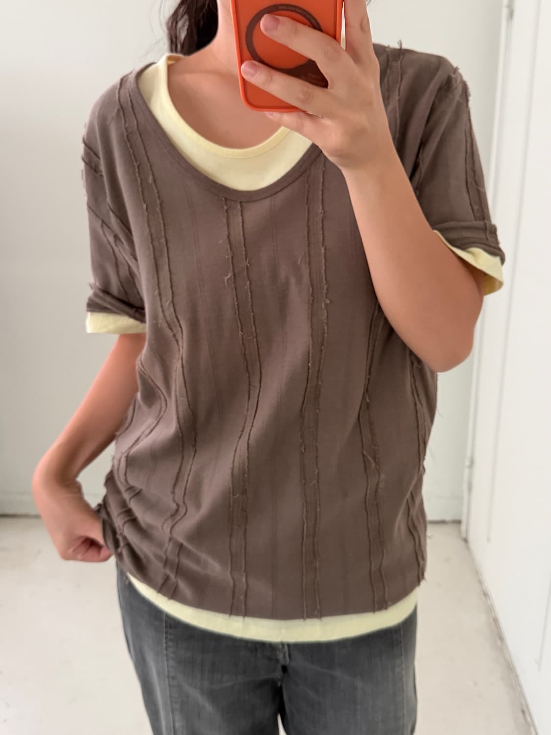 일본빈티지 y2k 그런지 레이어드 반팔티 상품이미지4