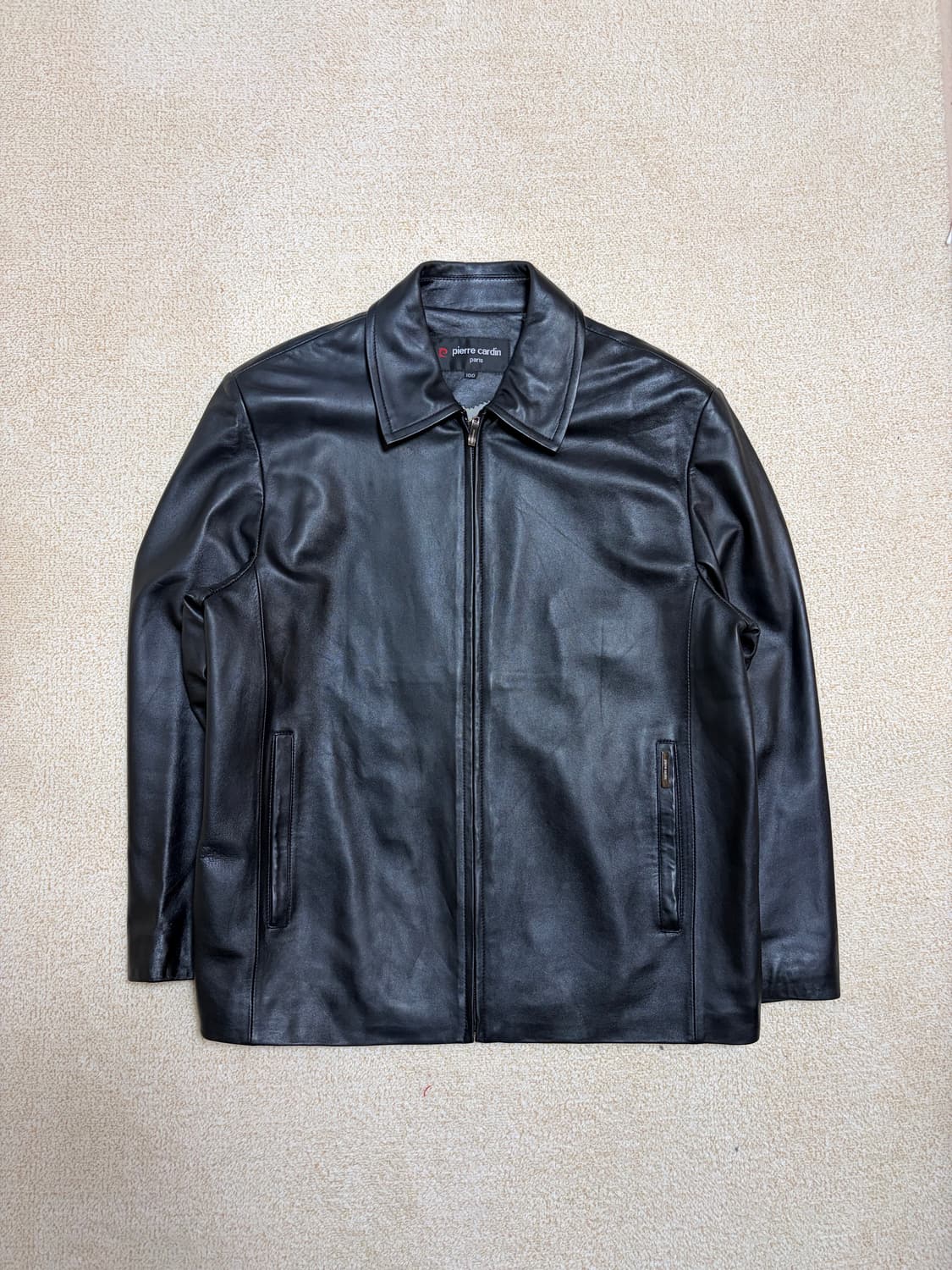 100) 피에르가르뎅 양가죽 싱글라이더 자켓 상품이미지1