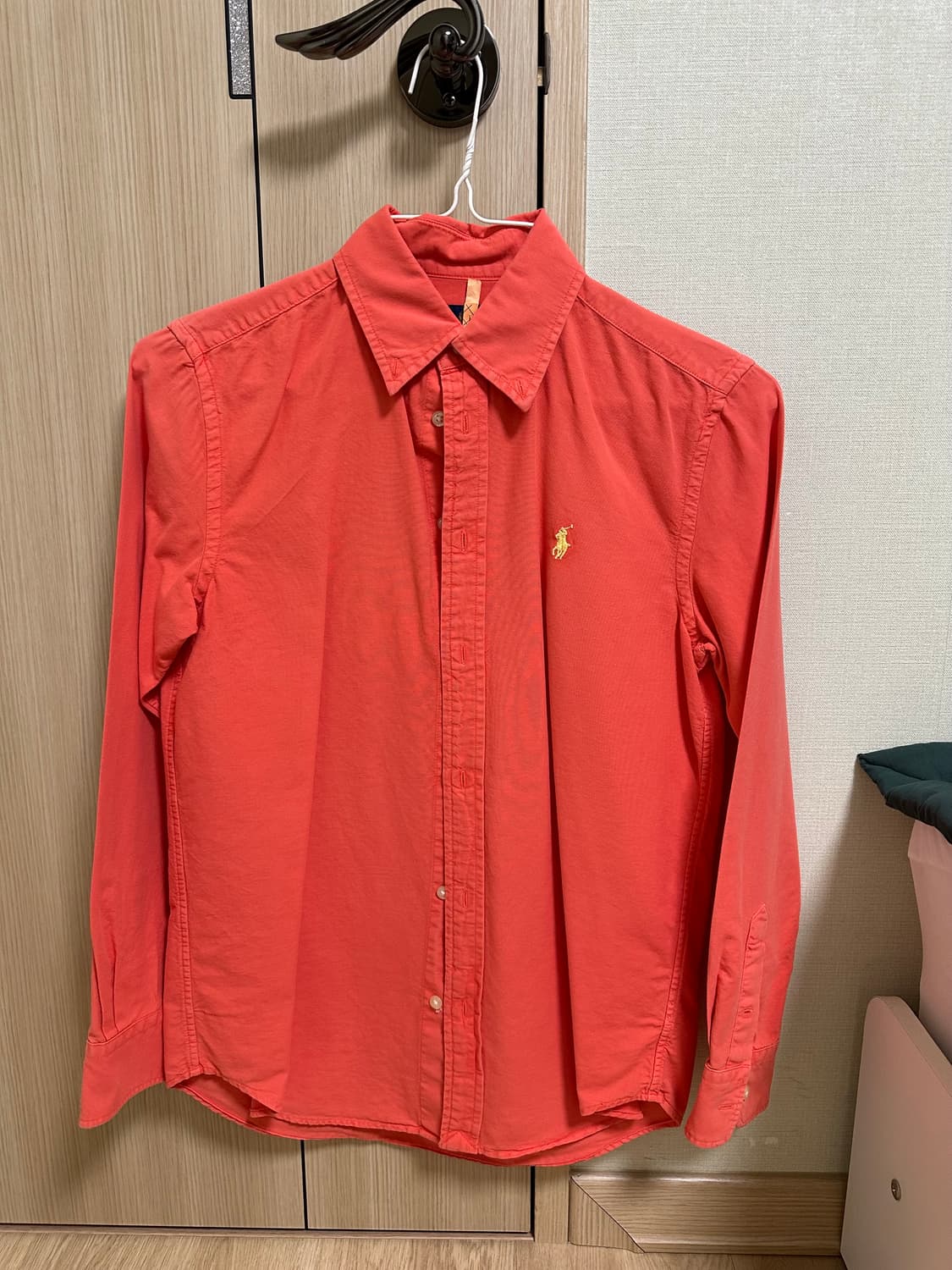 polo 빈티지 폴로 긴팔 셔츠 릴렉스핏 주황 당근 상품이미지9