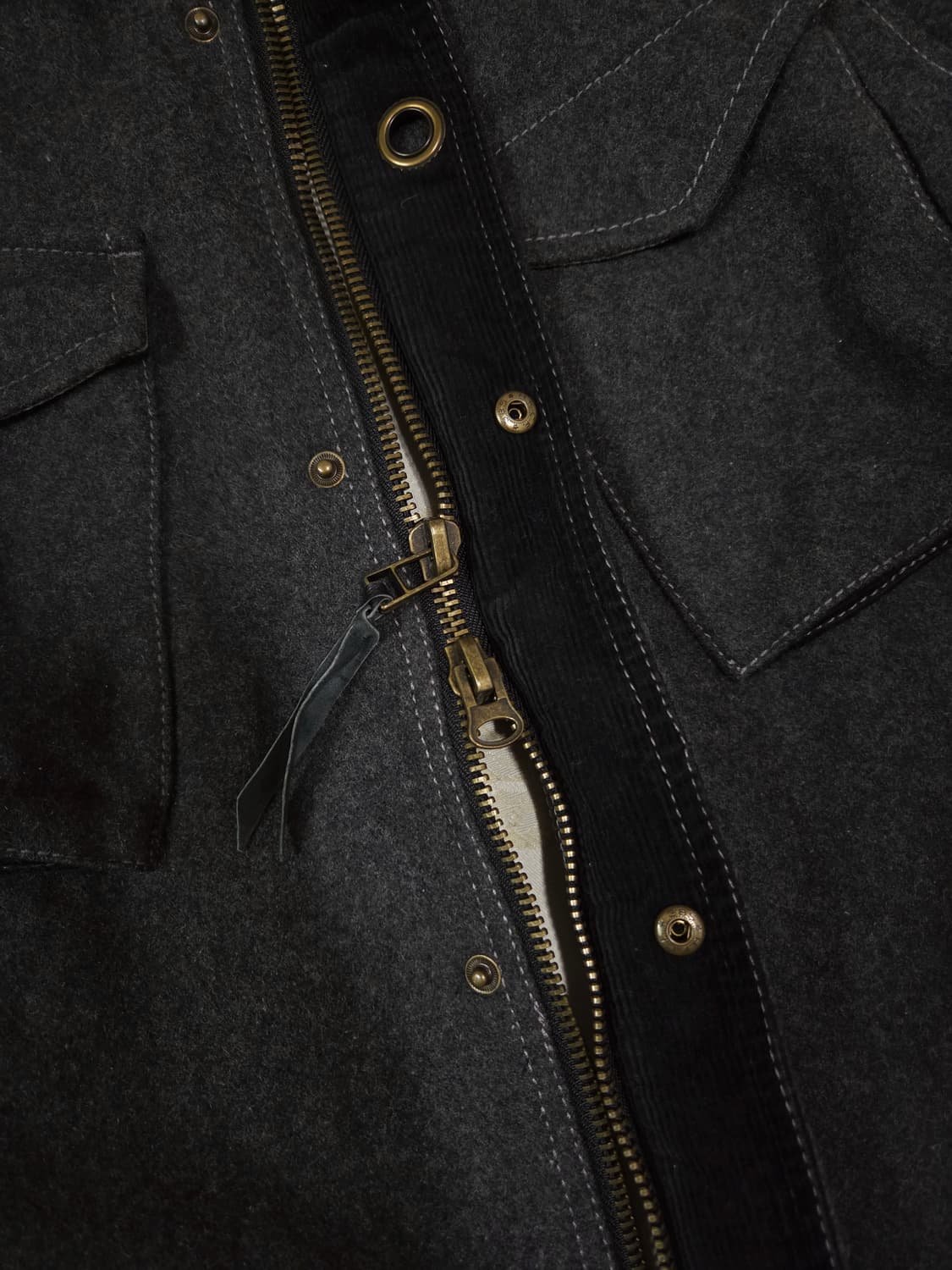 KU JAPAN 차콜 그레이 디테일 울 재킷 상품이미지4