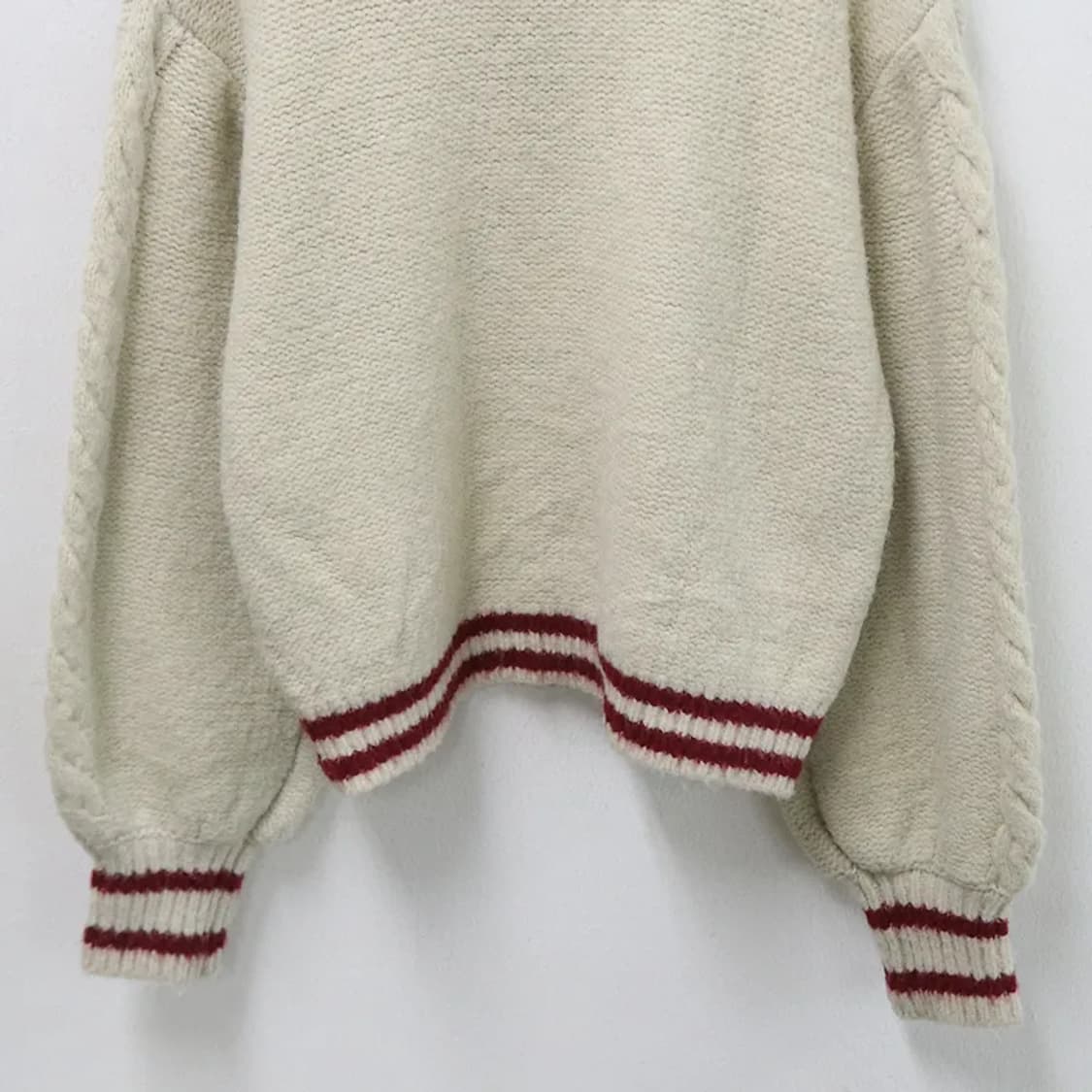 MAJESTIC LEGON 꽈배기 폼폼 니트 63709 상품이미지5