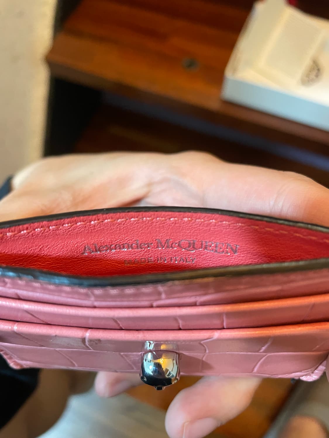 알렉산더 맥퀸 핑크 카드지갑(손상) 풀세트 상품이미지6