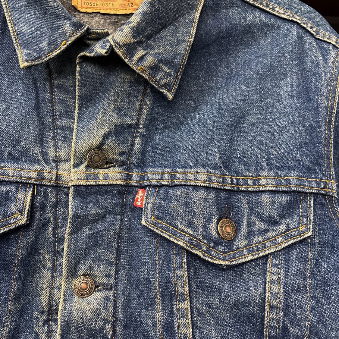 00s 리바이스 블랭킷 라이닝 데님 트러커 자켓 상품이미지4