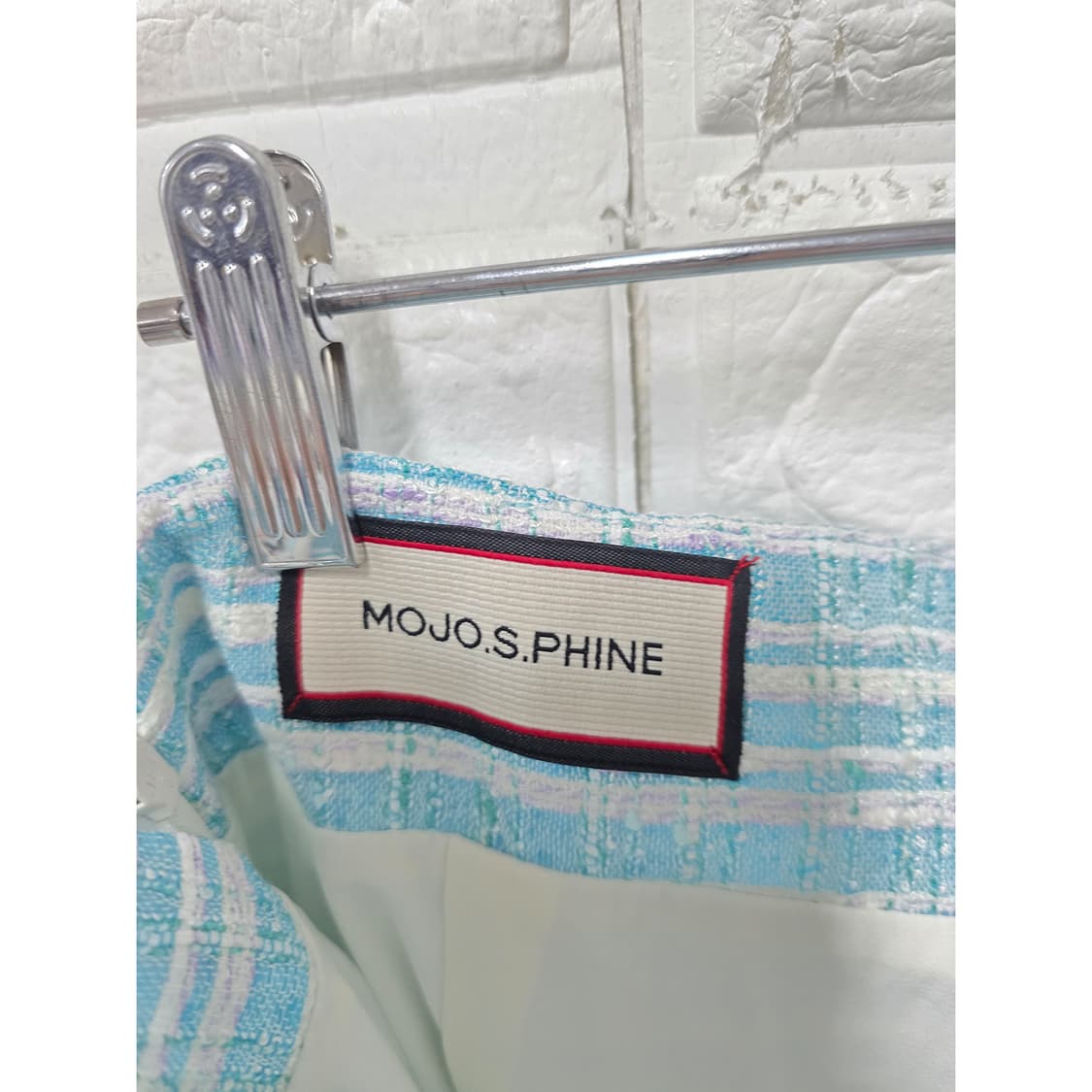 택포// 21s 모조에스핀 하늘색 트위드 스커트 28인치 상품이미지2