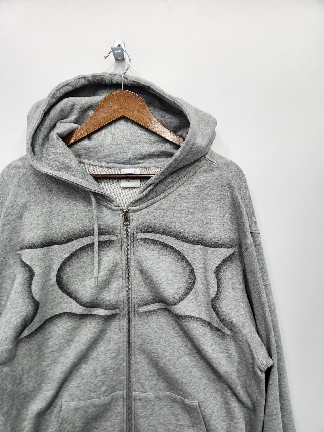 Critic 그레이 로고 후드집업 상품이미지3