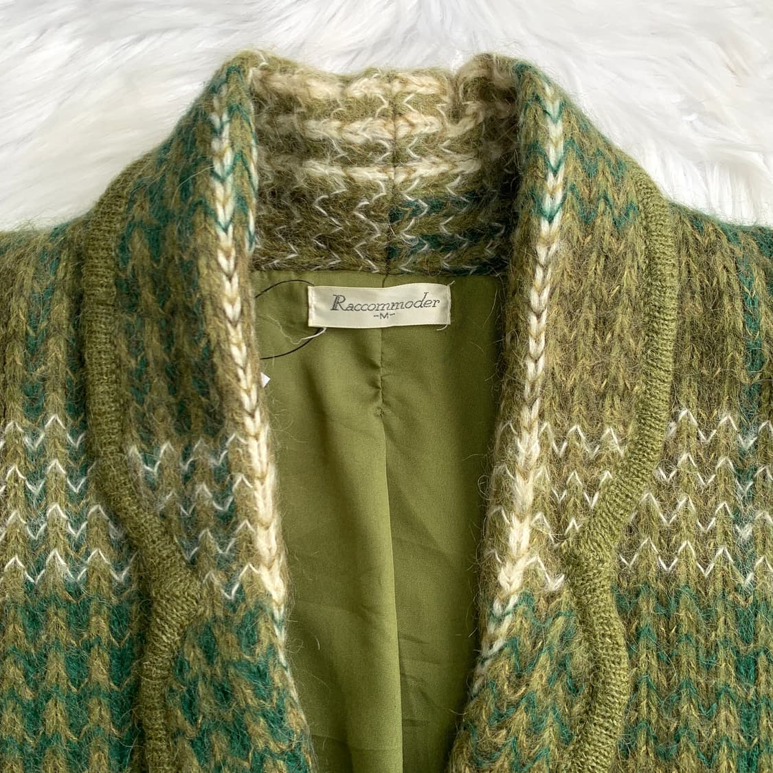 일본 빈티지 Raccommoder 보카시 니트 자켓 1765 상품이미지3