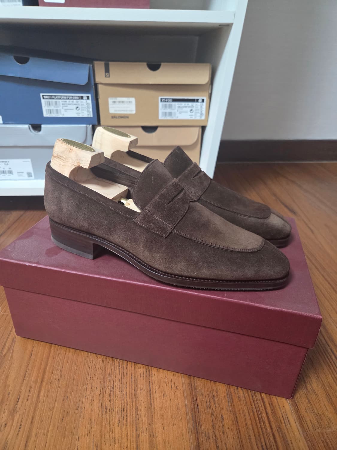 Carmina 스웨이드 로퍼 MARRON 상품이미지3