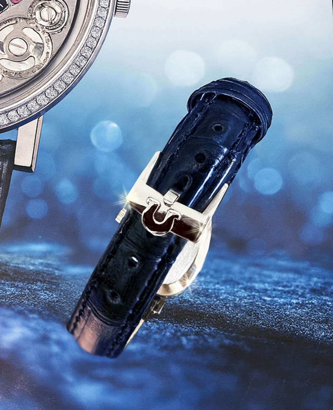 오메가 드빌 청판 여성용 가죽 시계 상품이미지6