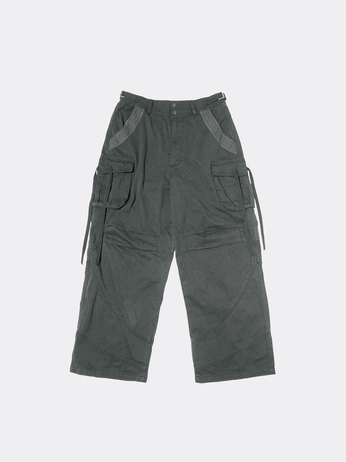 SUU WASHED POCKET PANTS-ASH KHAKI 1 상품이미지1