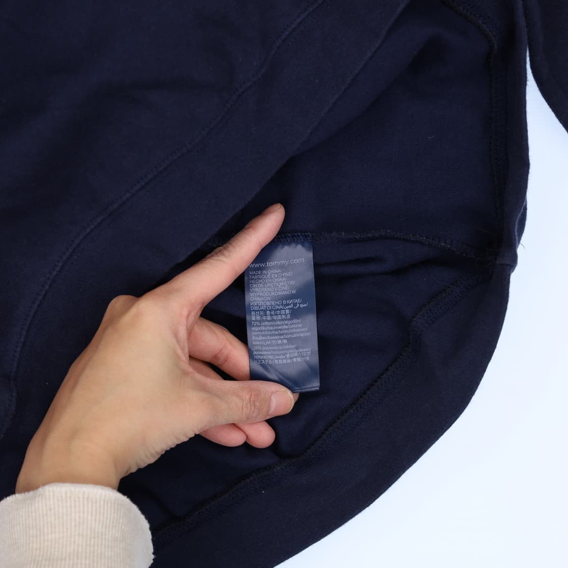 [M] 타미힐피거 네이비 맨투맨 티셔츠 1212H1 상품이미지5