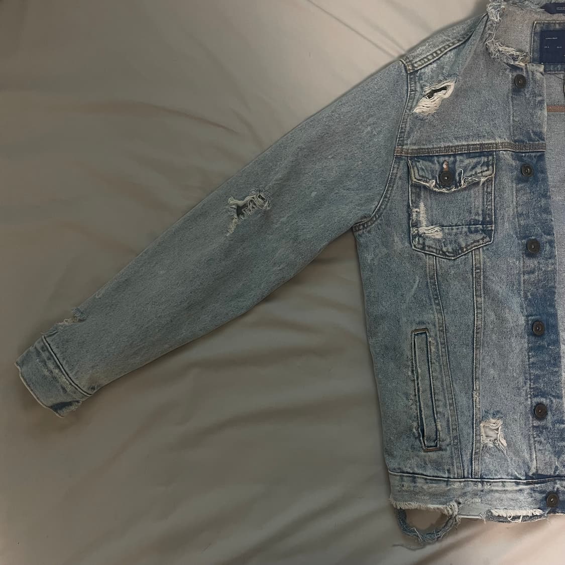 Zara 데미지 데님 자켓 상품이미지5