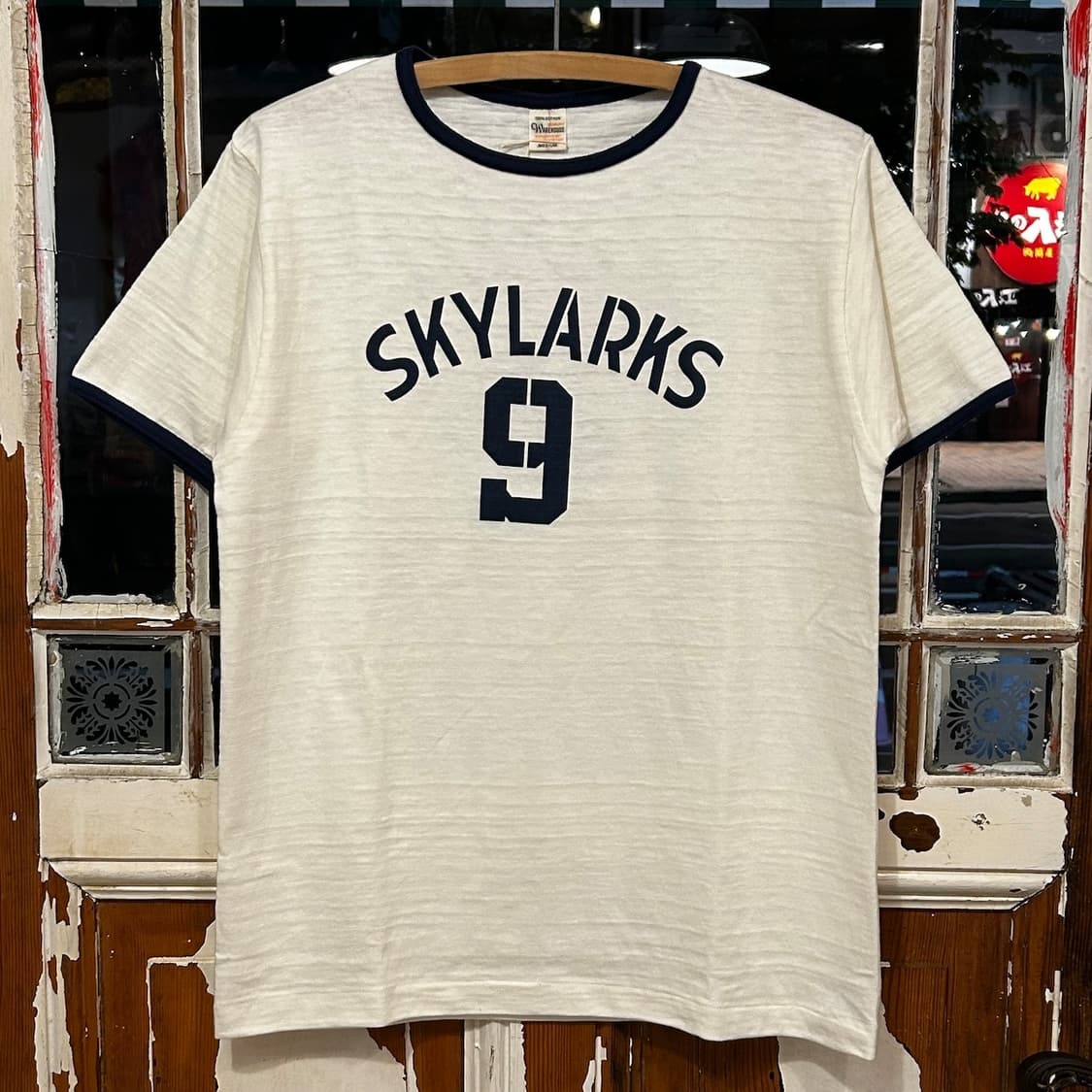 [XL] 웨어하우스 LOT 4059 SKYLARKS 9 링거티셔츠 크림 상품이미지1