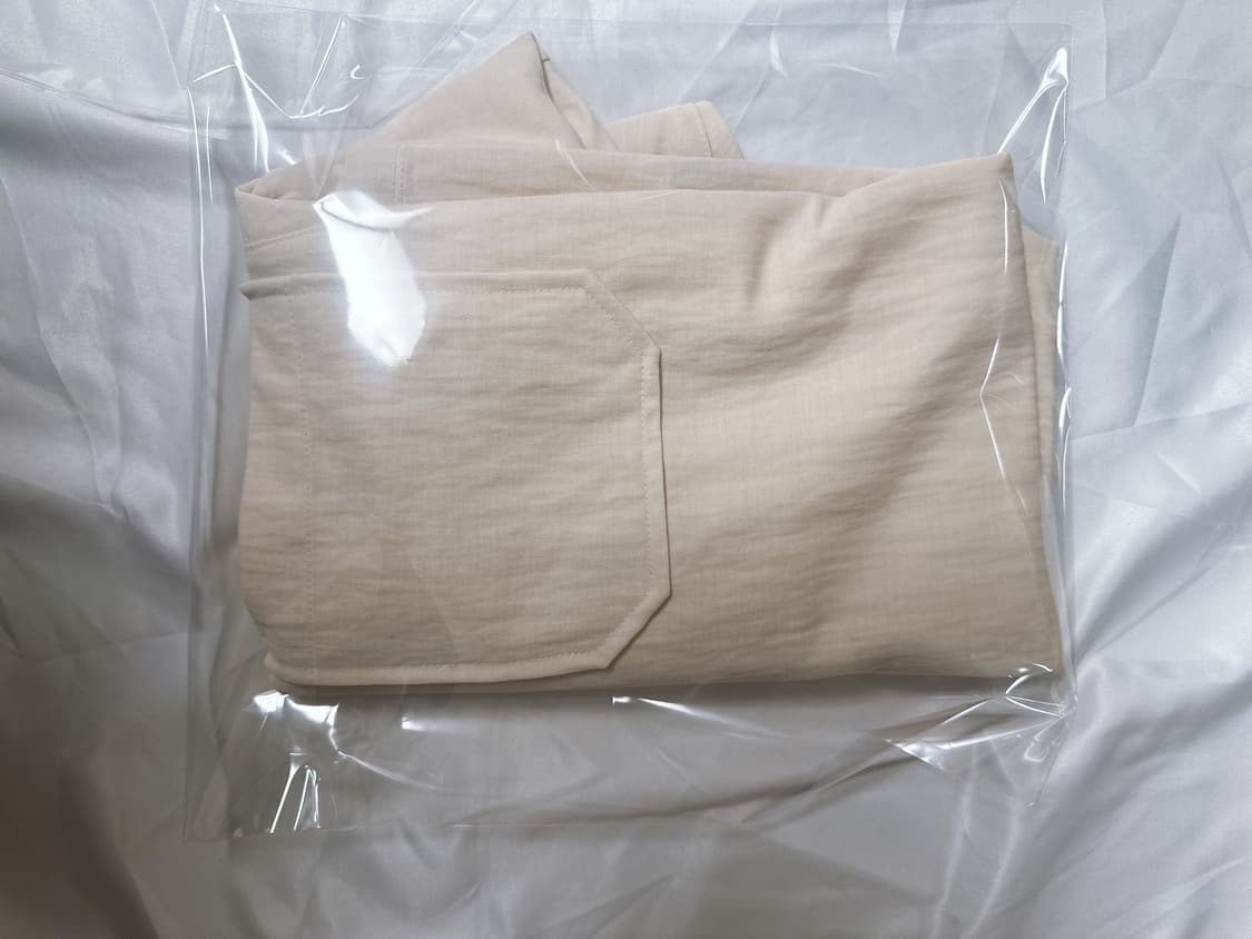 알레그리 아이보리 린넨라이크 라운드 티셔츠(m/105) 상품이미지7