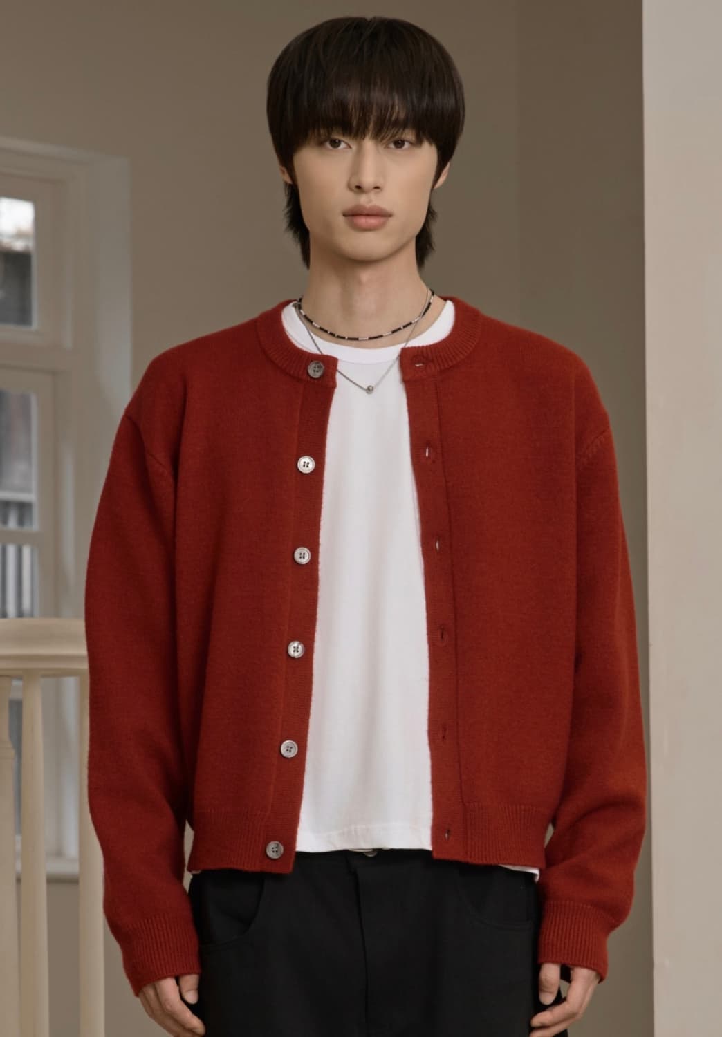 효지 크롭 니트 가디건 상품이미지2