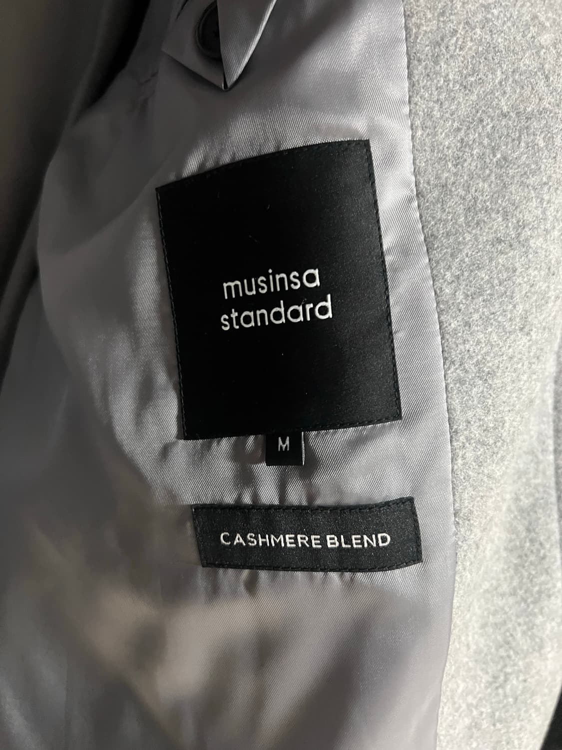 무탠다드 캐시미어 블렌드 오버사이즈 발마칸 코트 헤더그레이 상품이미지3