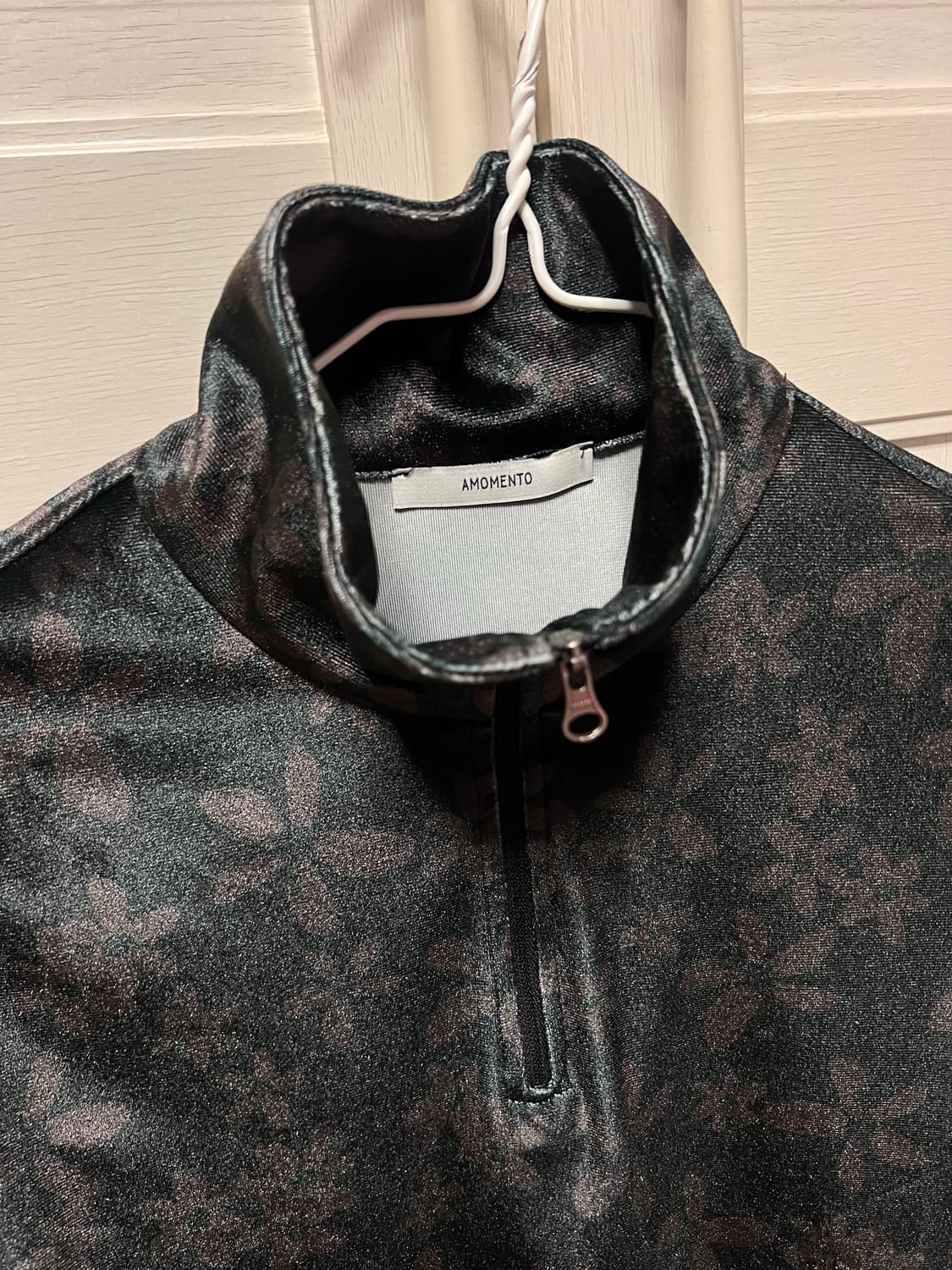 AMOMENTO 반집업 플로럴 패턴 티셔츠 상품이미지2