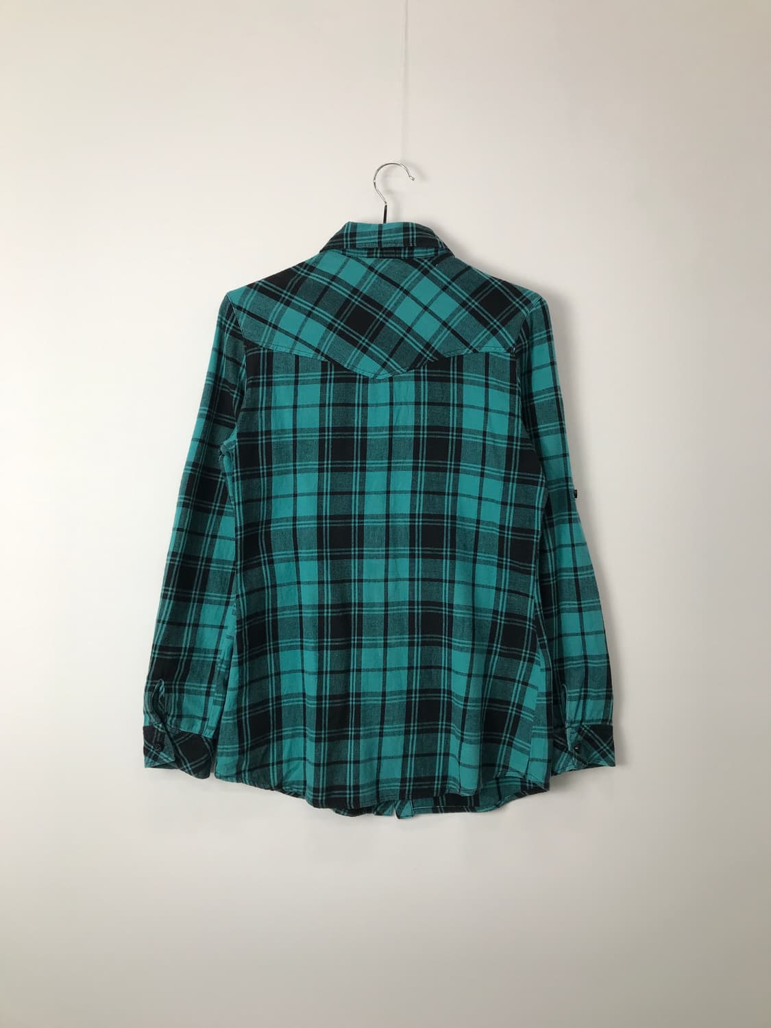 Jpn Y2k Mint & Black Checked Shirts  상품이미지5