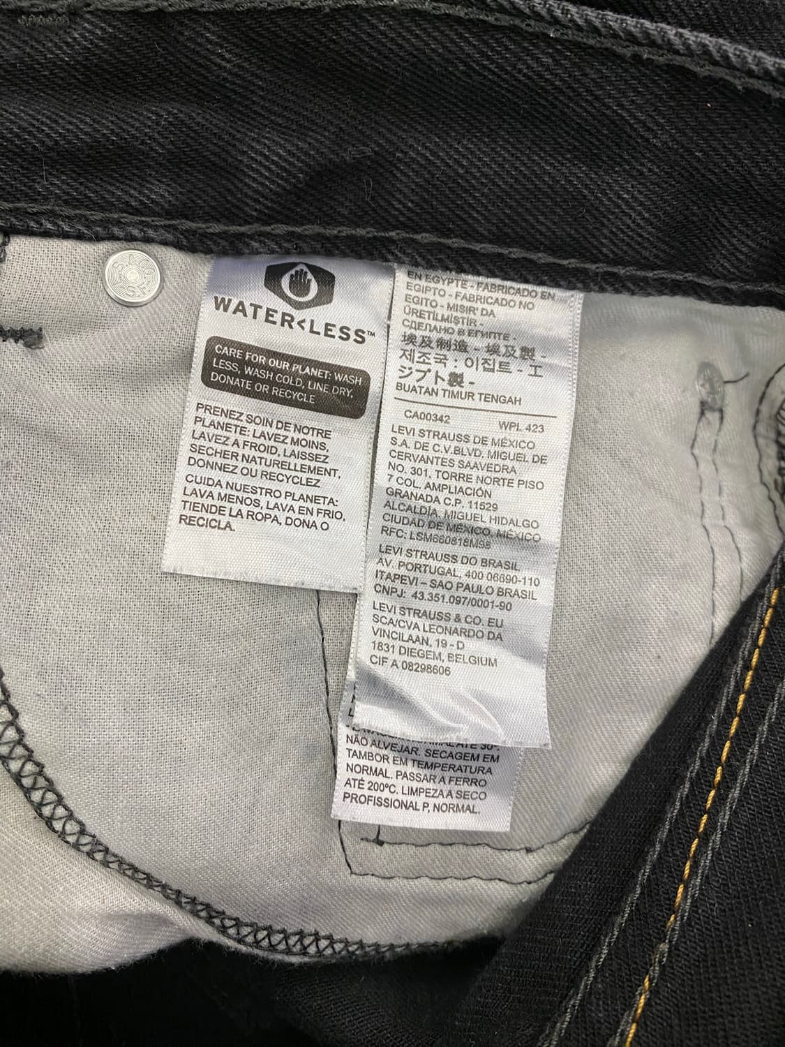 Levis 리바이스 505 흑청 데님팬츠 상품이미지9