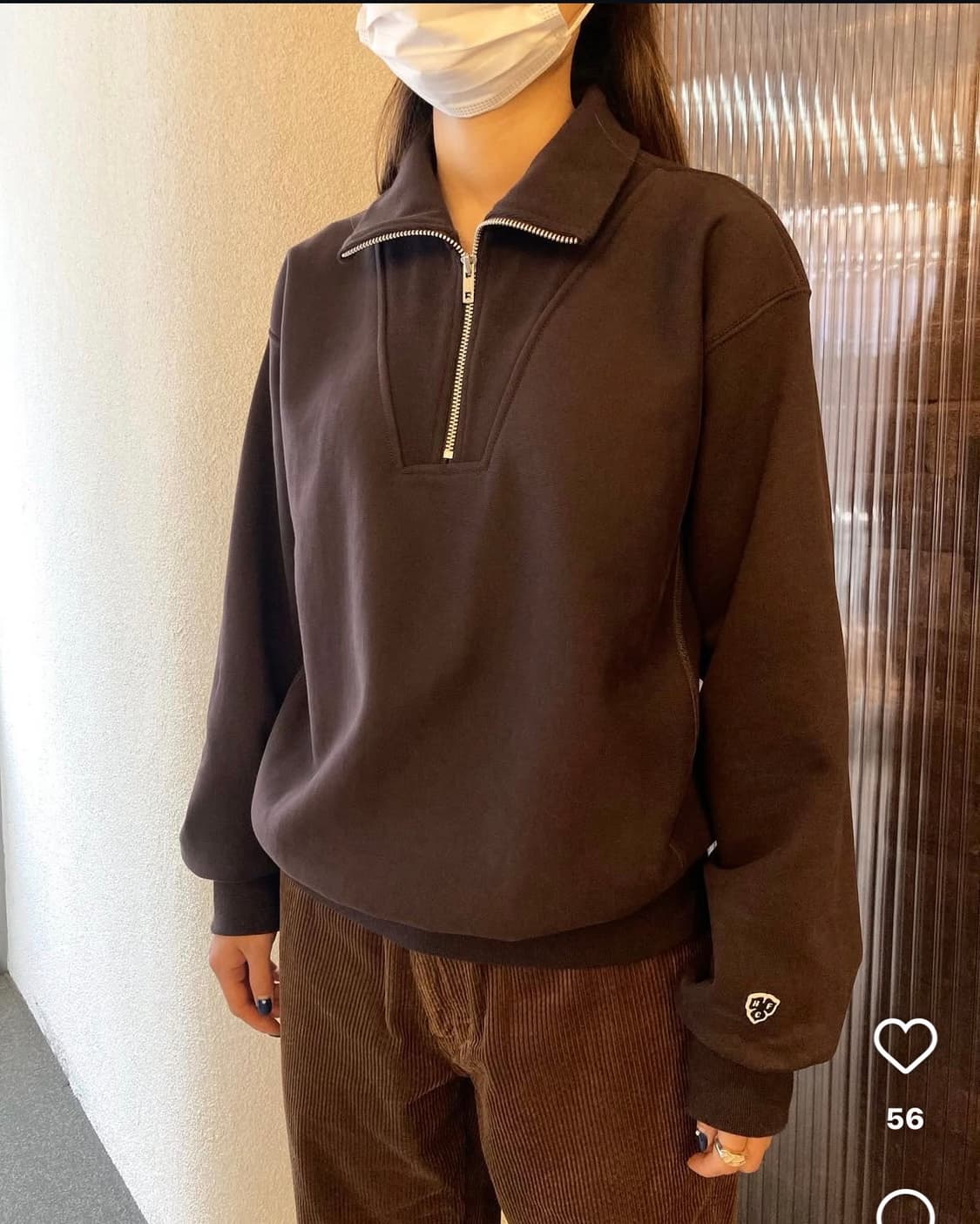 헤리티지 플로스 피그먼트 하프 집업 상품이미지3