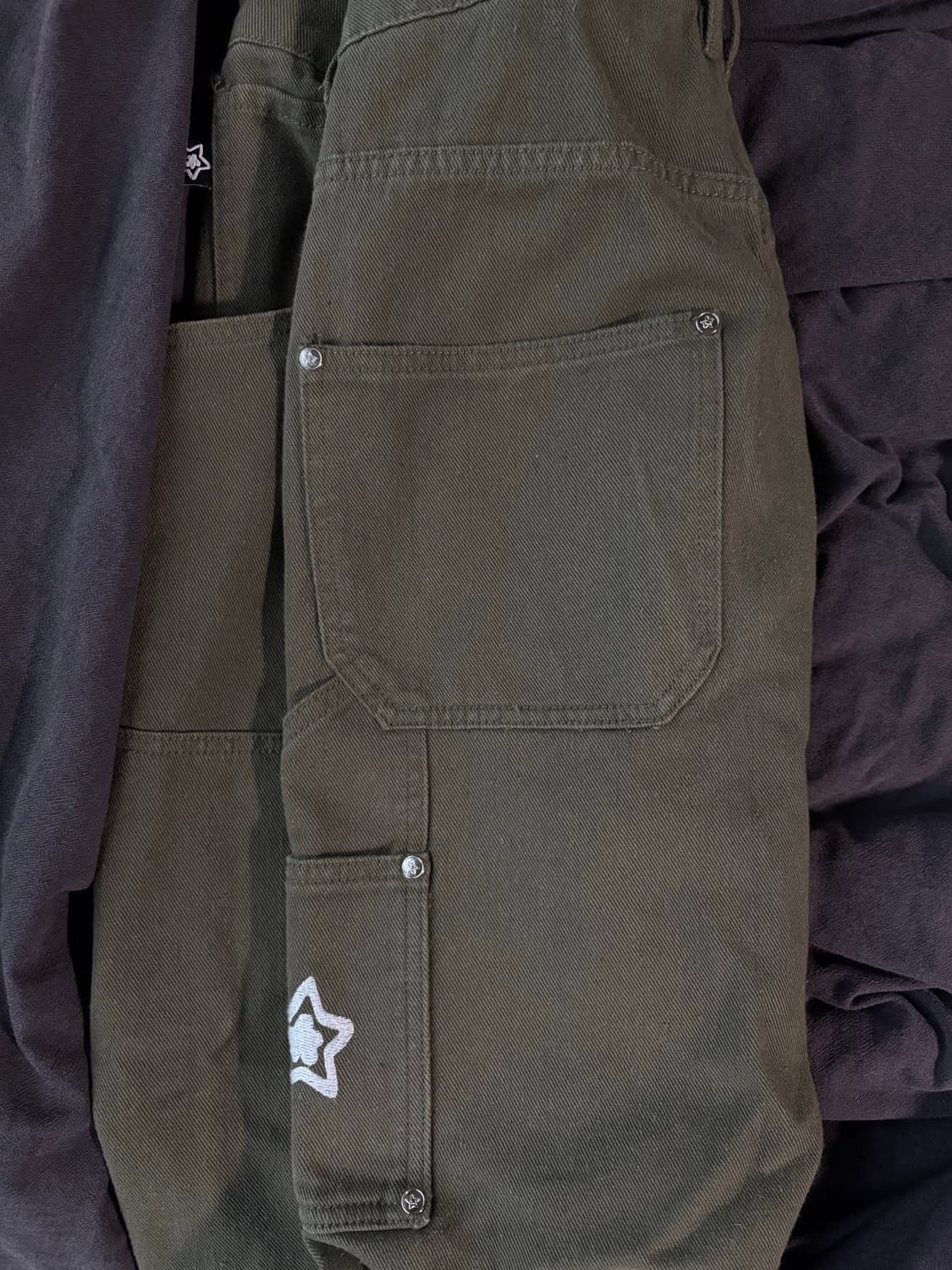 Star team double knee star jeans 올리브 상품이미지3