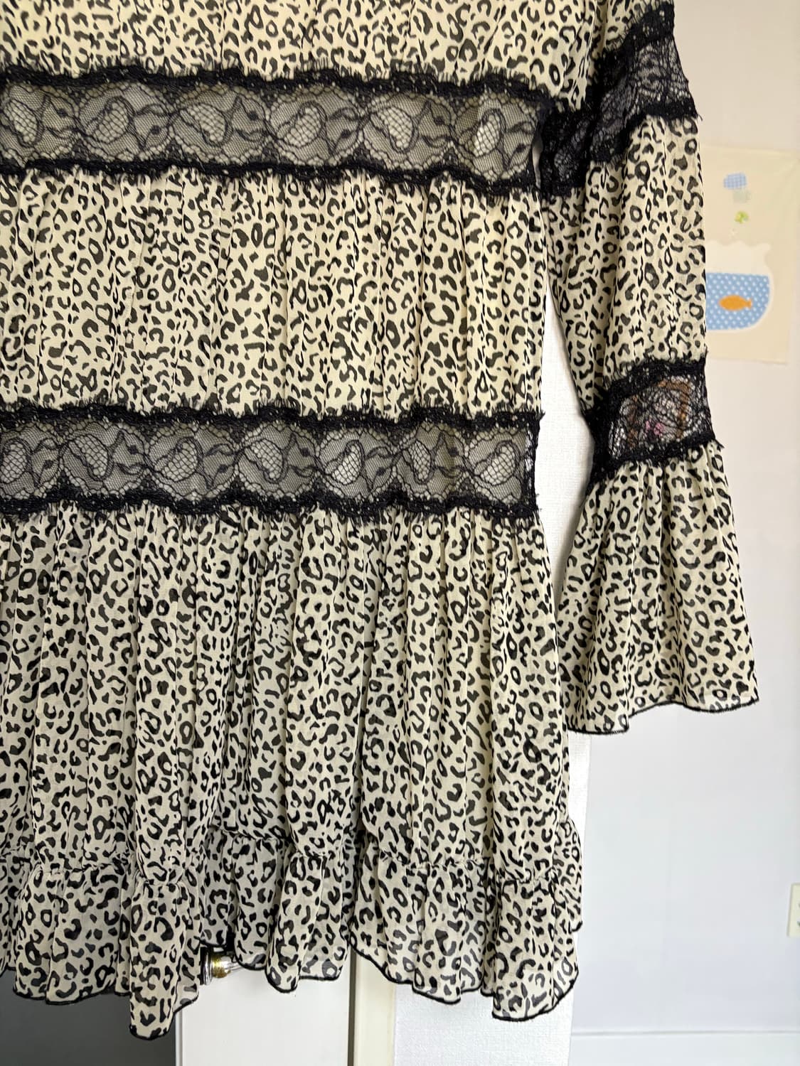 호피 레이스 블라우스 상품이미지5