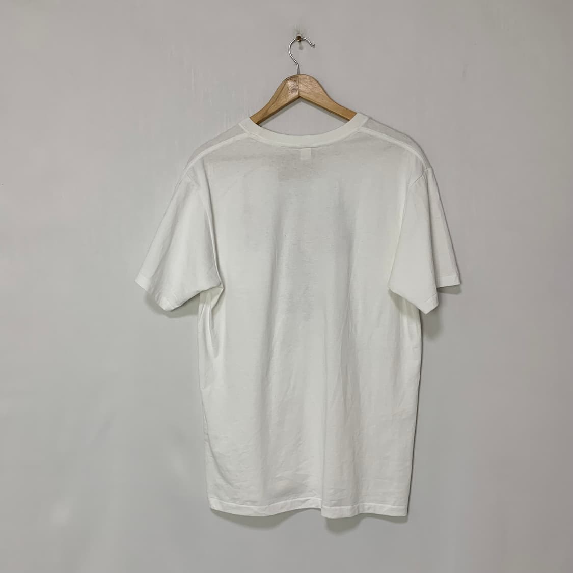 베이프 화이트 아이보리 프린팅 반팔 티셔츠 L 빈티지 남녀공용 상품이미지4