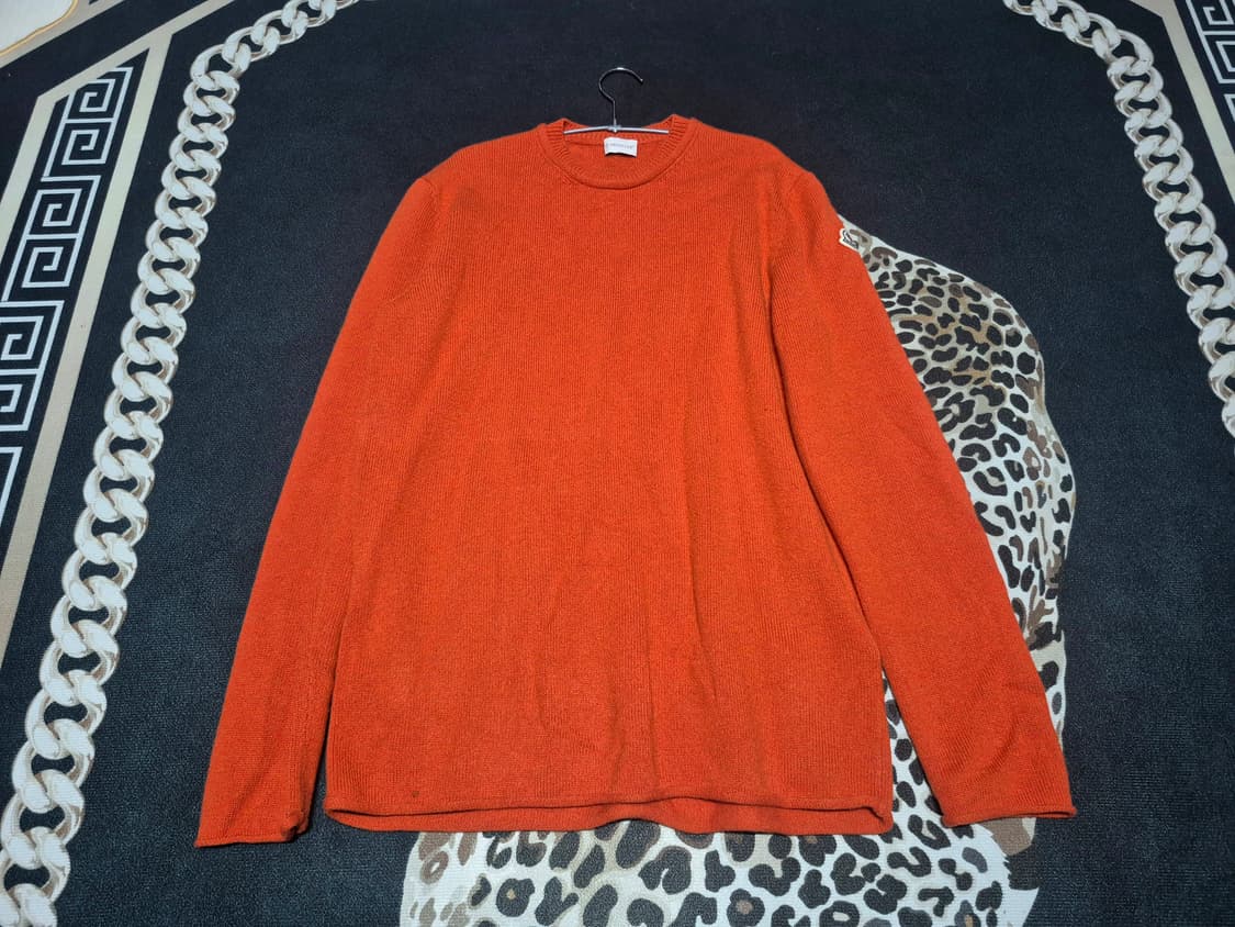 몽클레어 오렌지 울 캐시미어 니트 L 정품 상품이미지1
