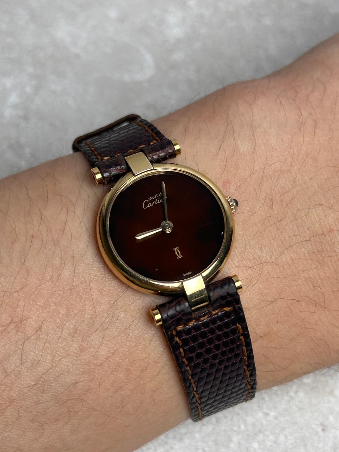 까르띠에 머스트 드 까르띠에 방돔 버건디 다이얼 (Full Set) 상품이미지7