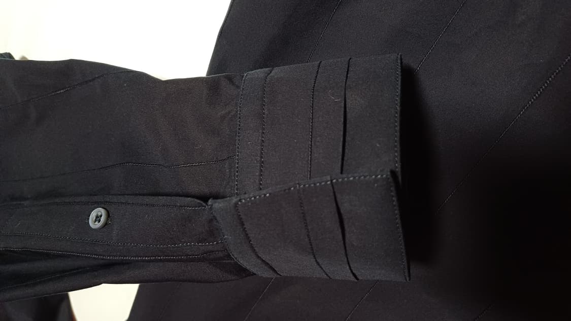 [새제품]42 질샌더 셔츠 스탠드카라 셔츠 네이비 카라리스 오버셔츠 상품이미지2