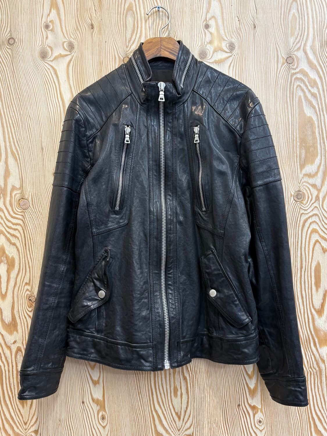 00s 게스 램스킨 라이더 자켓 상품이미지1