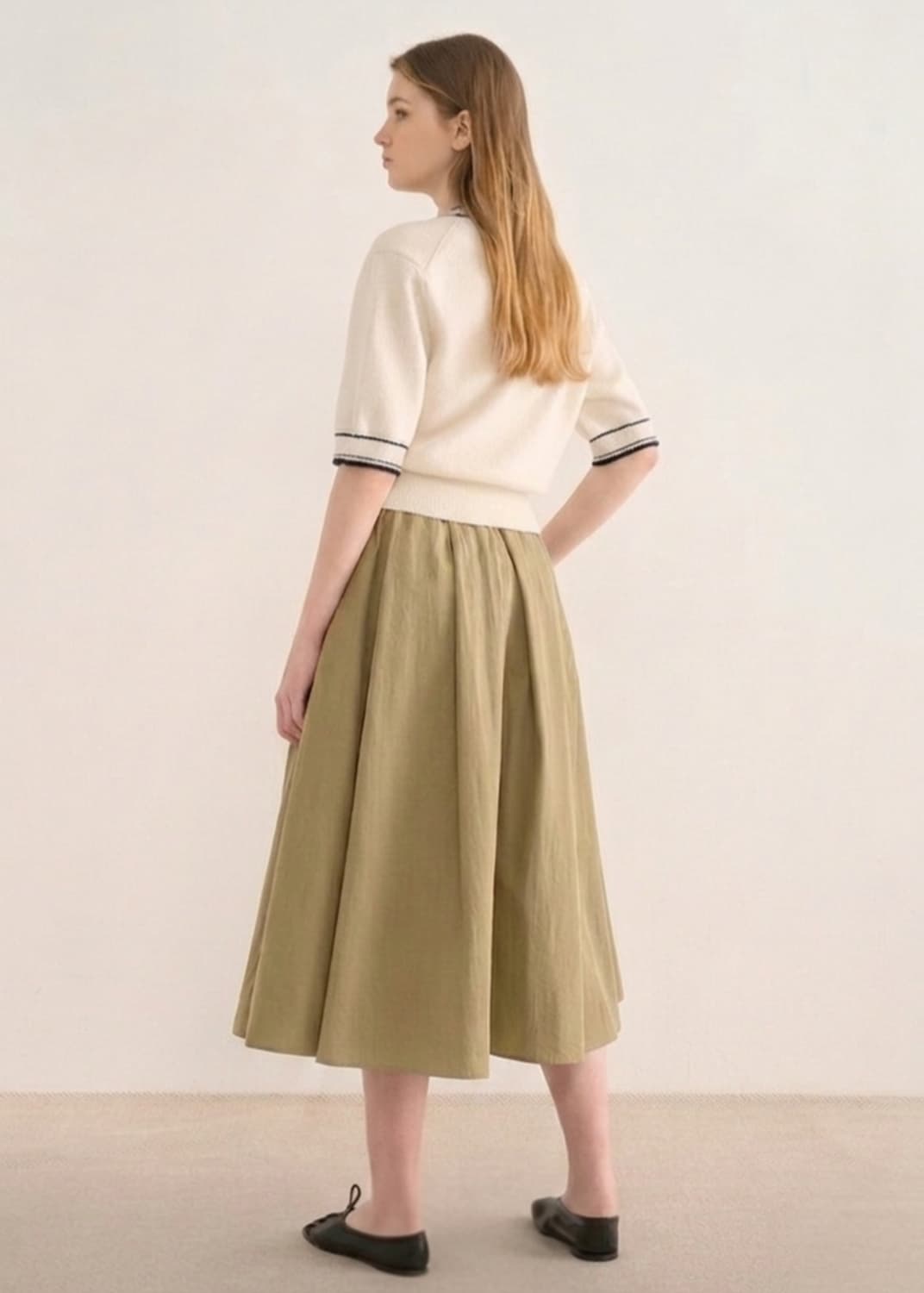 더캐시미어 인버티드 퀼로트 팬츠(치마바지) 64사이즈 상품이미지2