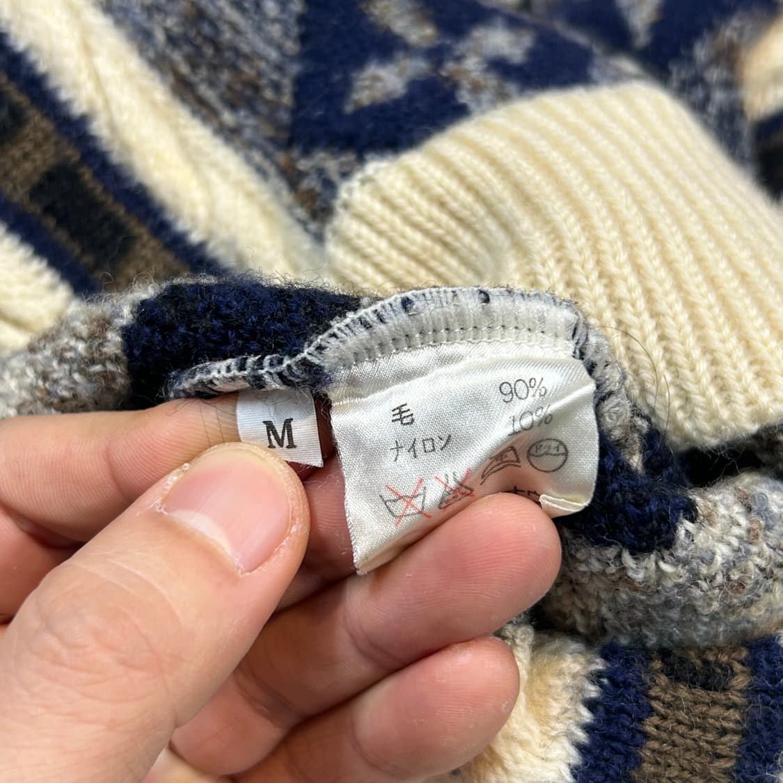M) SIMPLE LIFE 패턴 니트 스웨터 일본 빈티지 상품이미지7