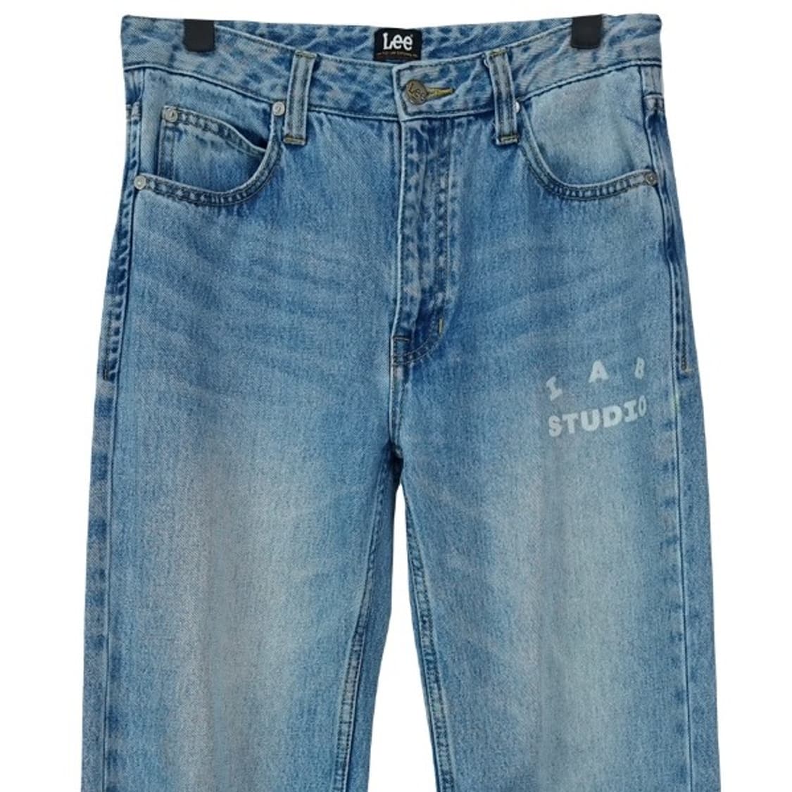 [리 X 아이앱 스튜디오] 로고 각인 스트레이트 데님 팬츠 P01486 상품이미지4