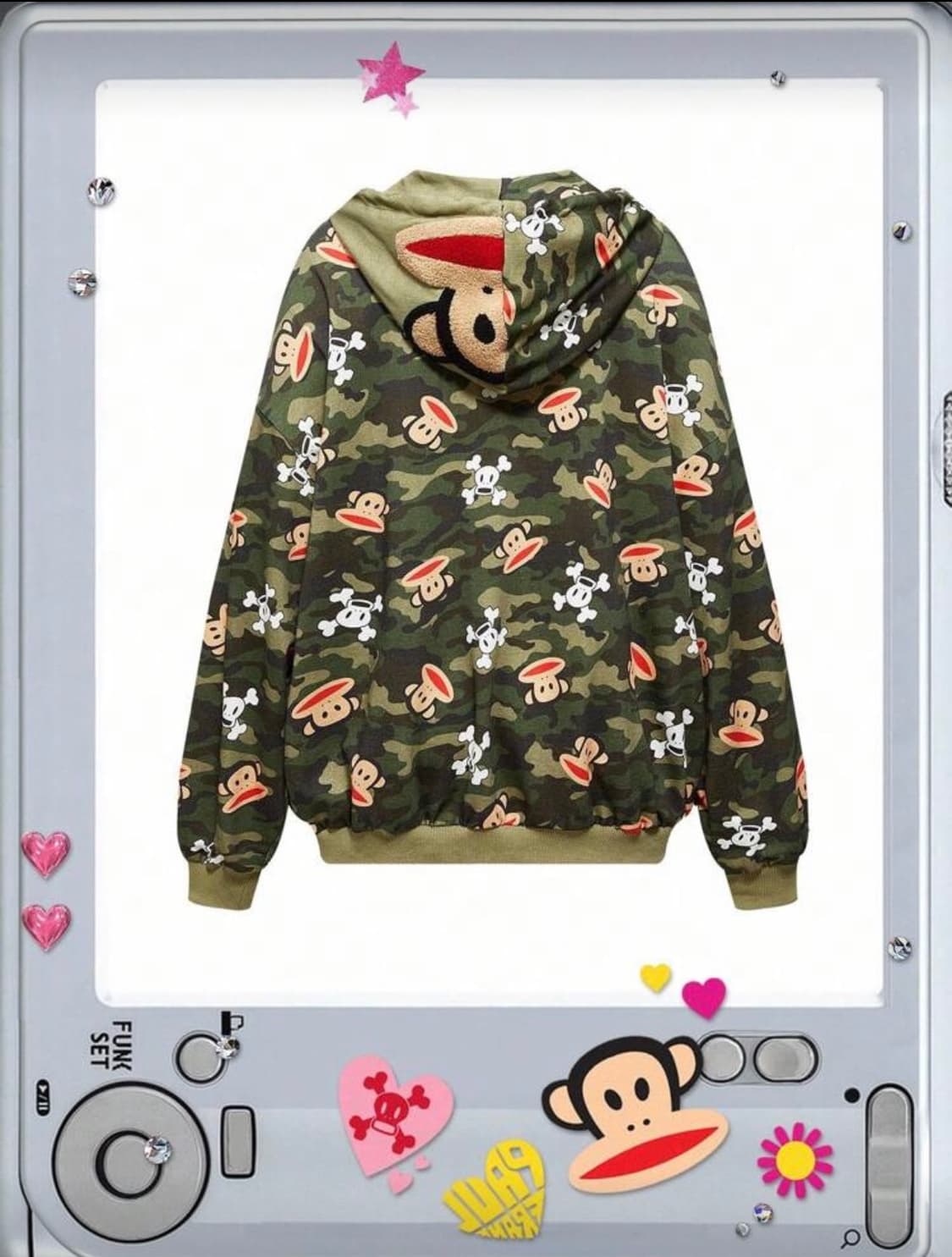 폴프랭크 카모 후드집업 상품이미지1