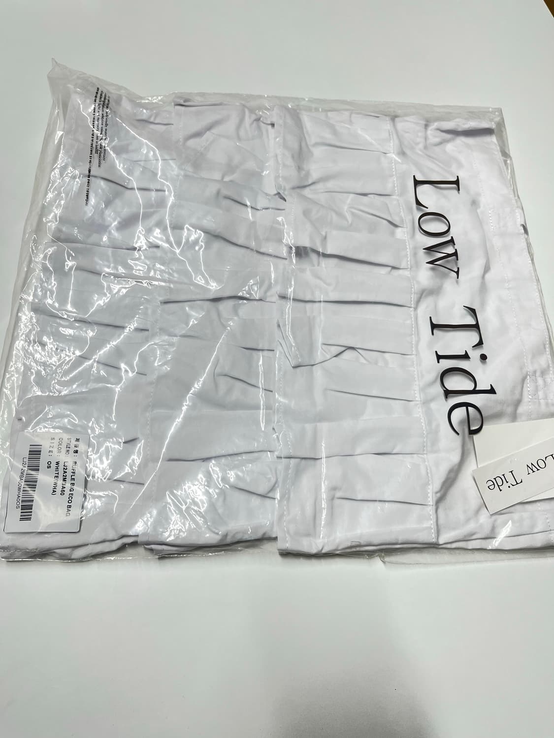 LOW TIDE RUFFLE BIG ECO BAG [WHITE] 상품이미지2