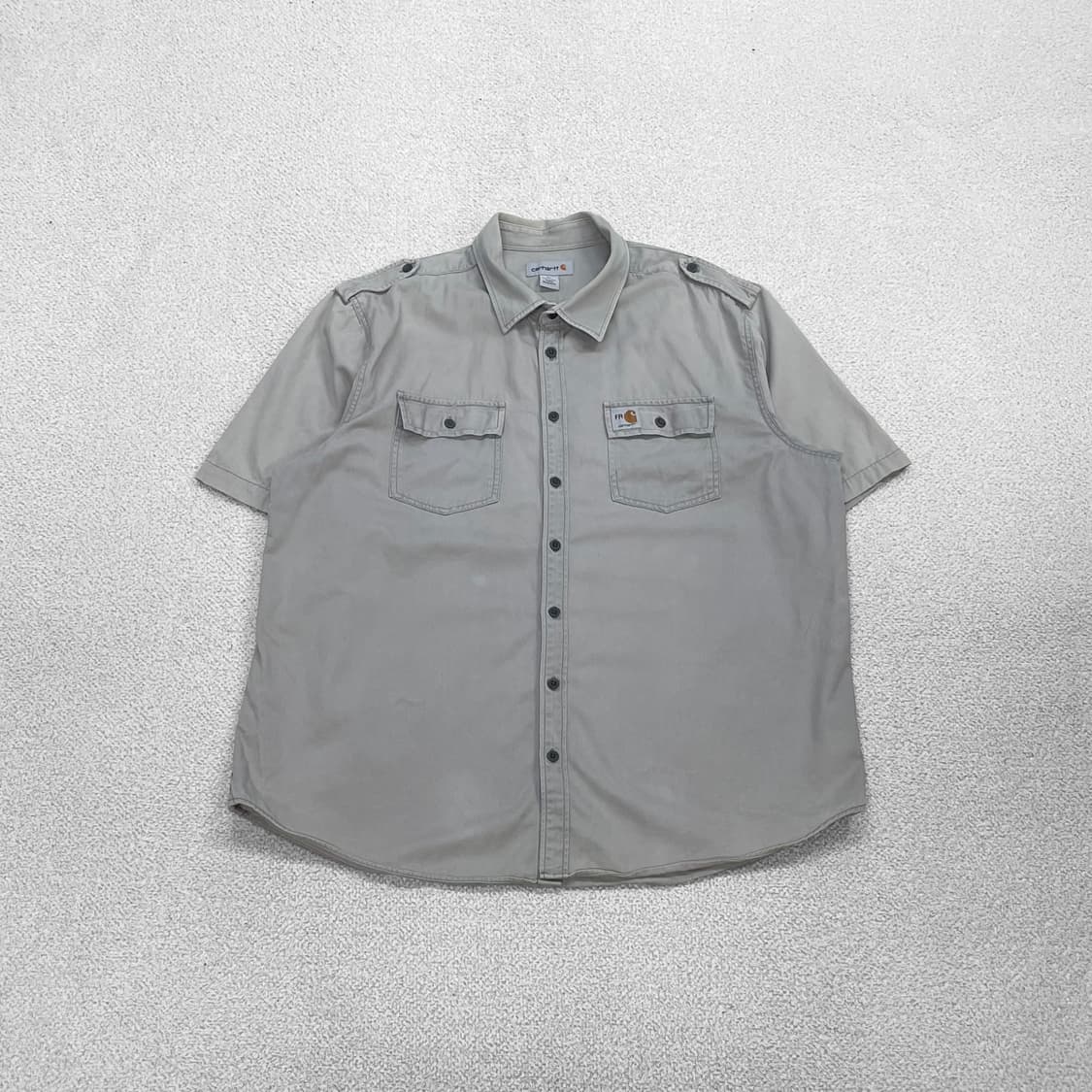 칼하트 Carhartt 워크 반팔 셔츠 그레이 상품이미지1