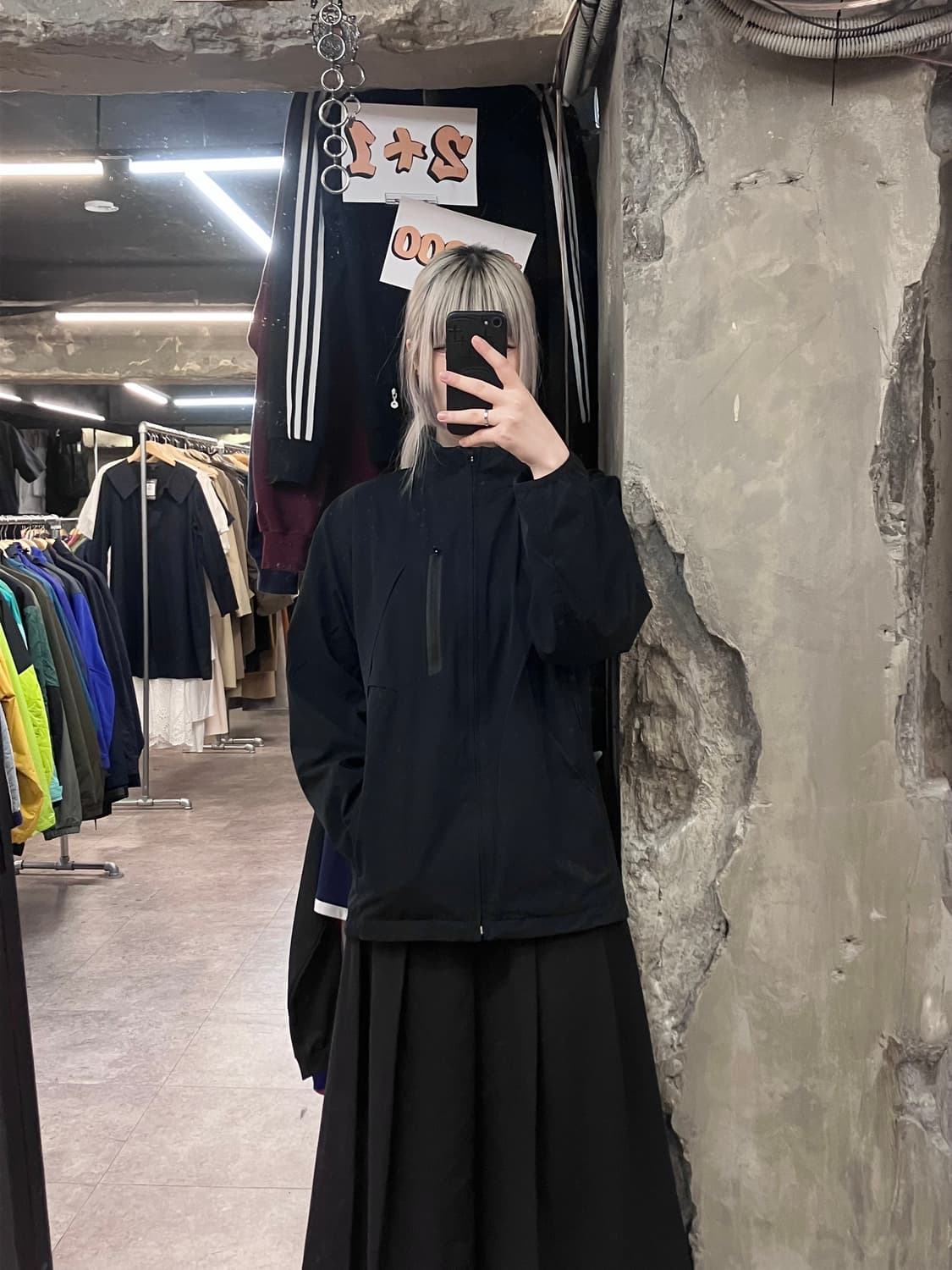 데상트 바람막이 점퍼 블랙 95 #csz3706 상품이미지2