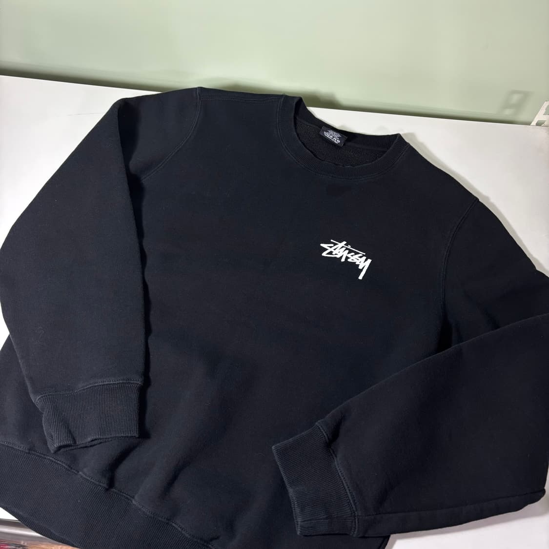 M 스투시 블랙 백로고 맨투맨 상품이미지2